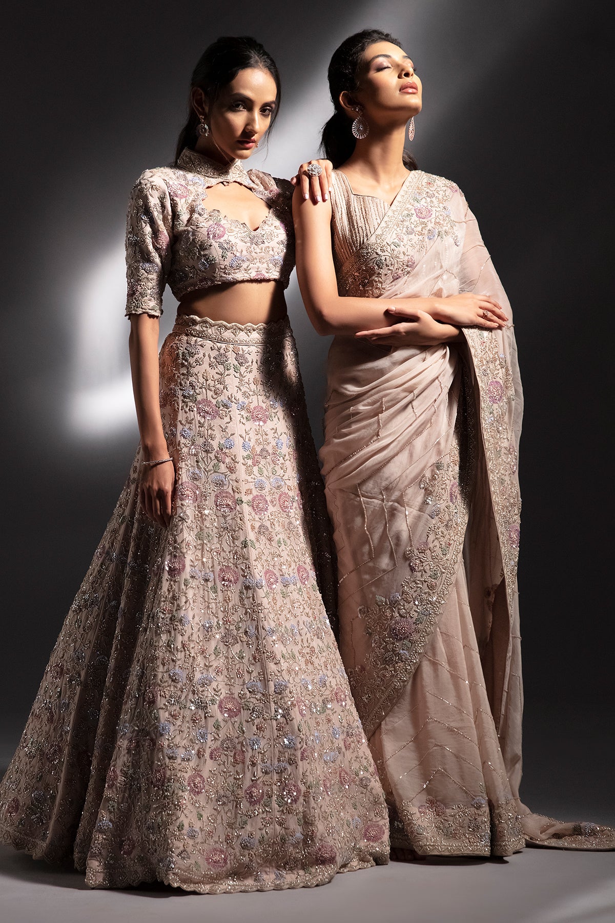 Panihari-Hazelnut-Hand Embroidered-Saree